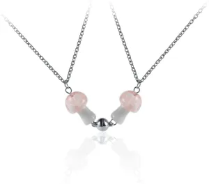 Colorful Fresh Simulation Mushroom Couple Matching Pendant Necklaces for Women Lover Best Friends Besttie BFF Friendship 3D Food Vegetables Jewelry