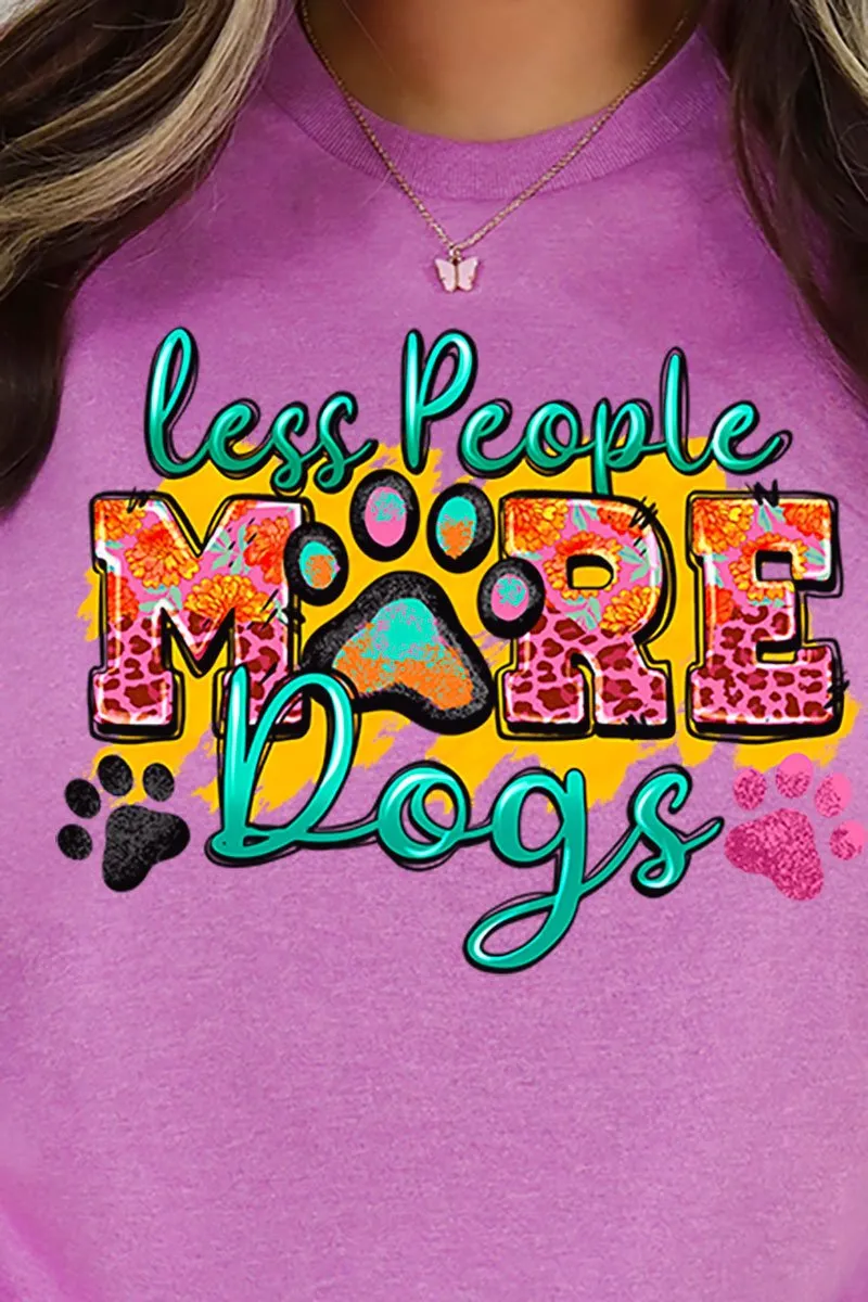 Colorful Less People More Dogs Softstyle Adult T-Shirt