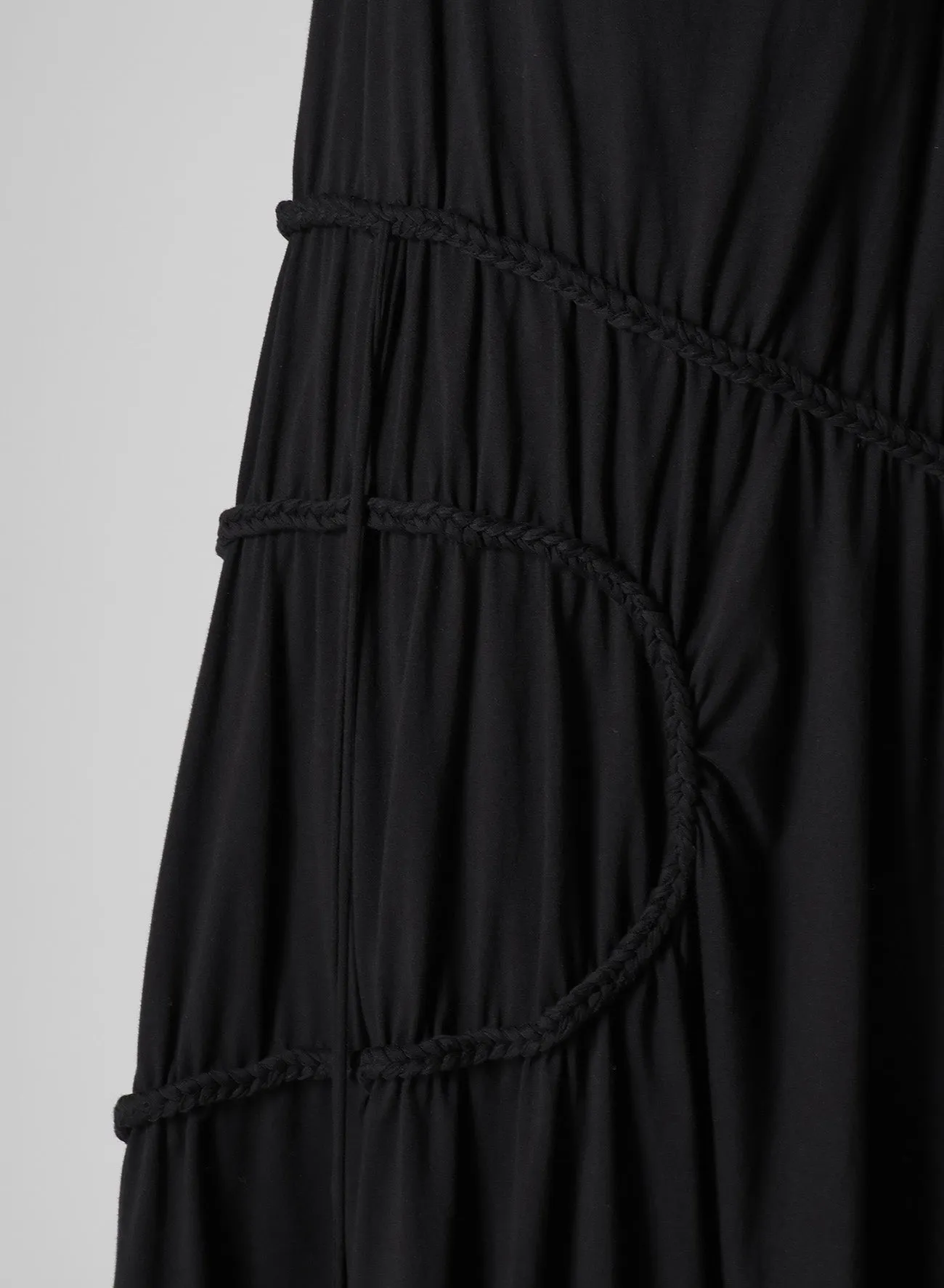 COTTON JERSEY CHAIN STITCH SLEEVELESS DRESS