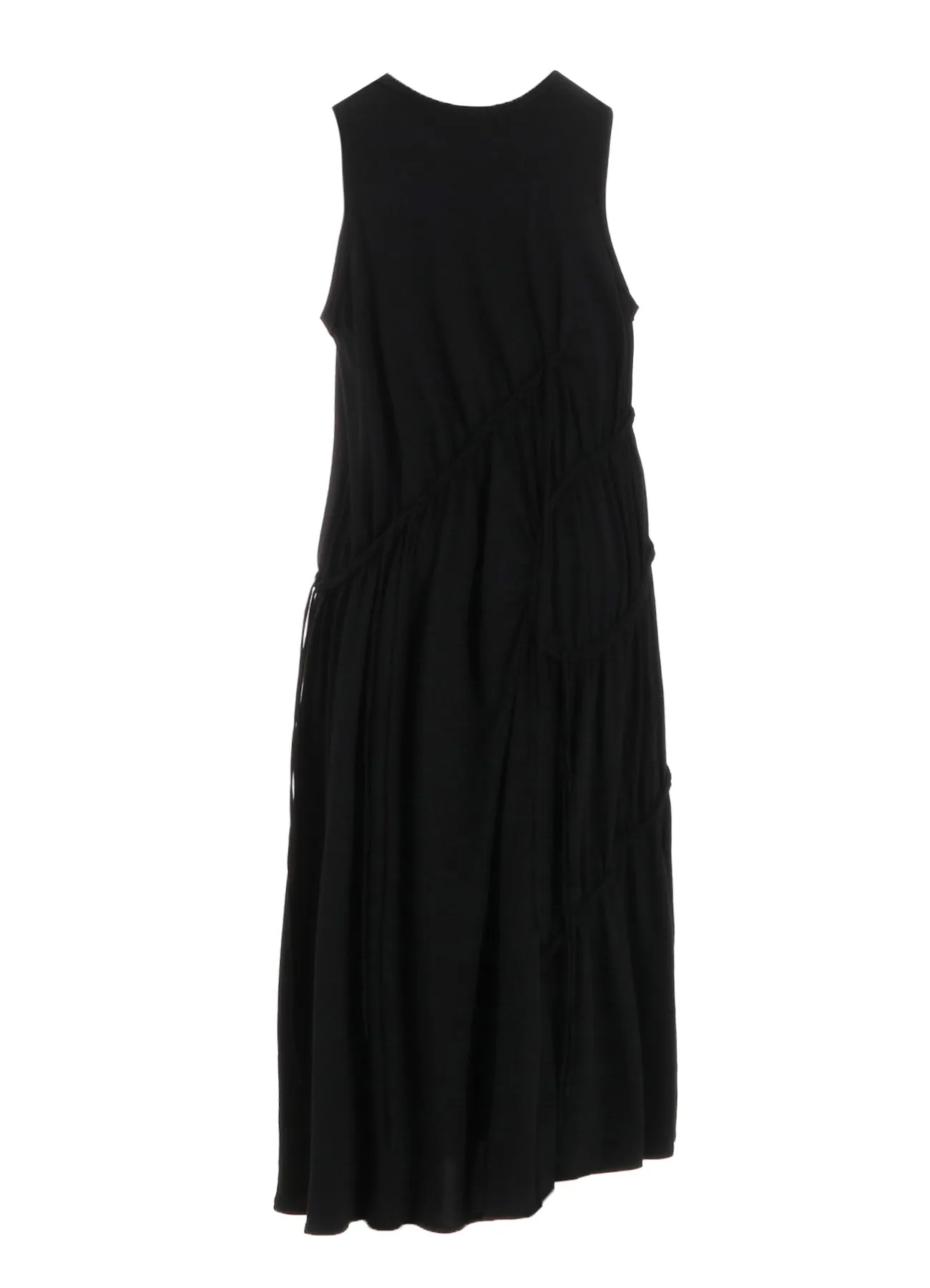 COTTON JERSEY CHAIN STITCH SLEEVELESS DRESS