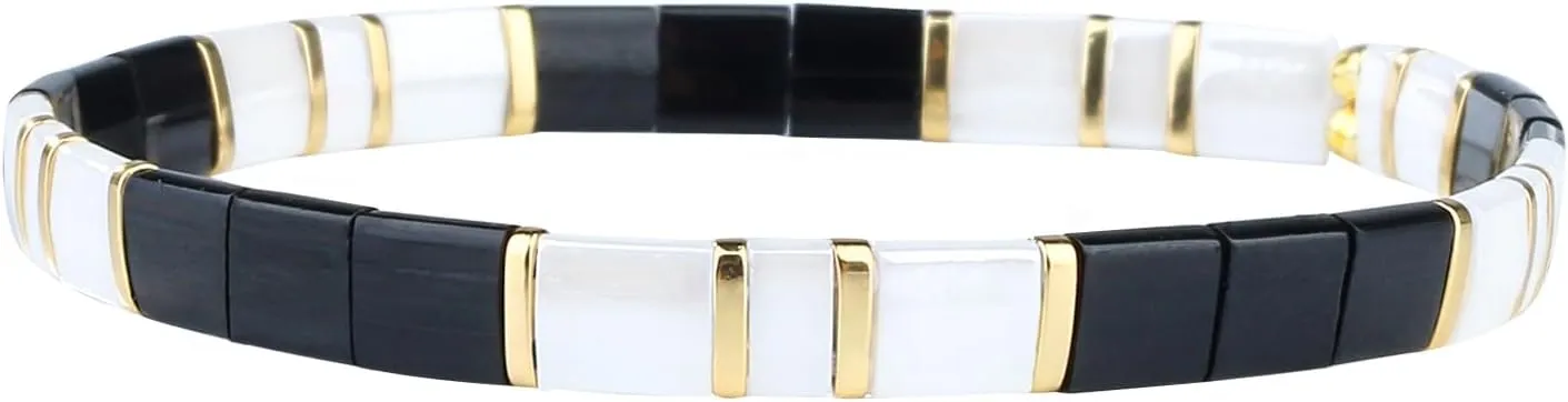 CQUAN CHI Colorful Stretch Strand Bracelets Tila Miyuki Friendship Bracelet Bangle