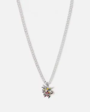 Ed Hardy Heart & Dagger Necklace Silver
