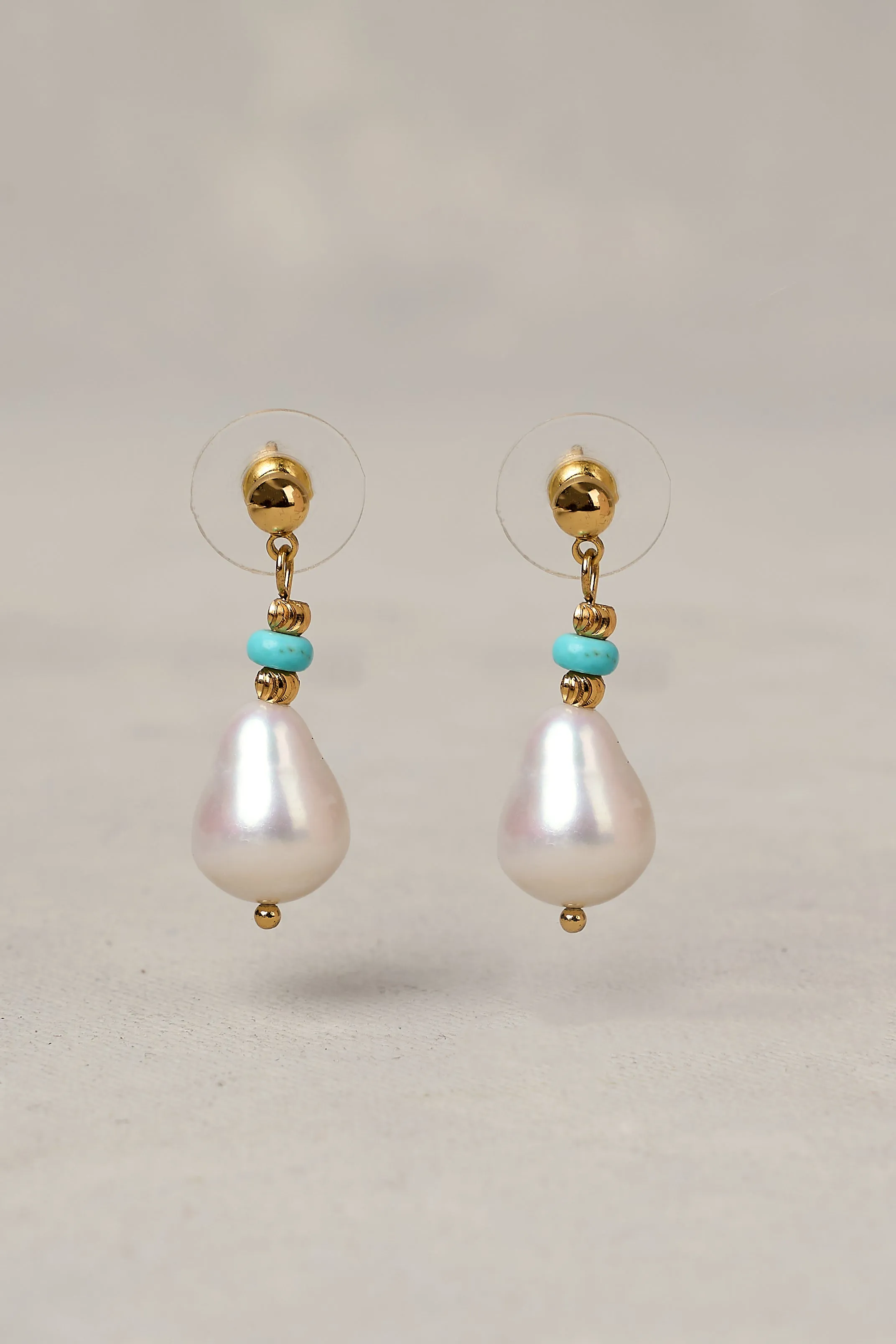 Elise Pearl Drop Earrings - Multicolour