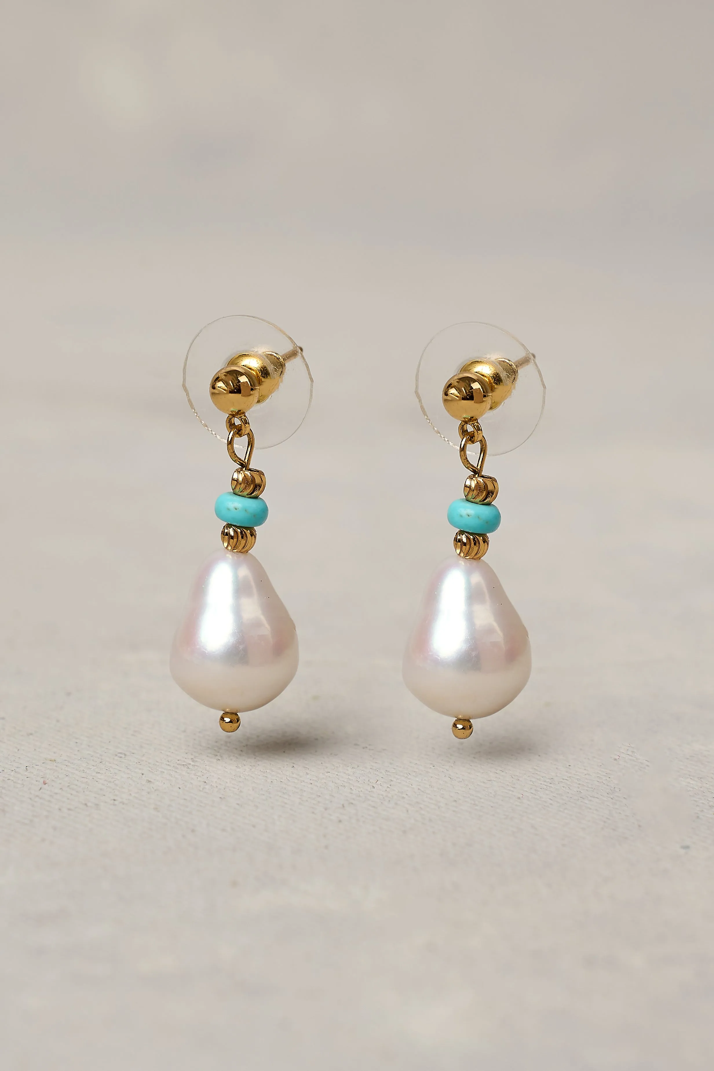 Elise Pearl Drop Earrings - Multicolour