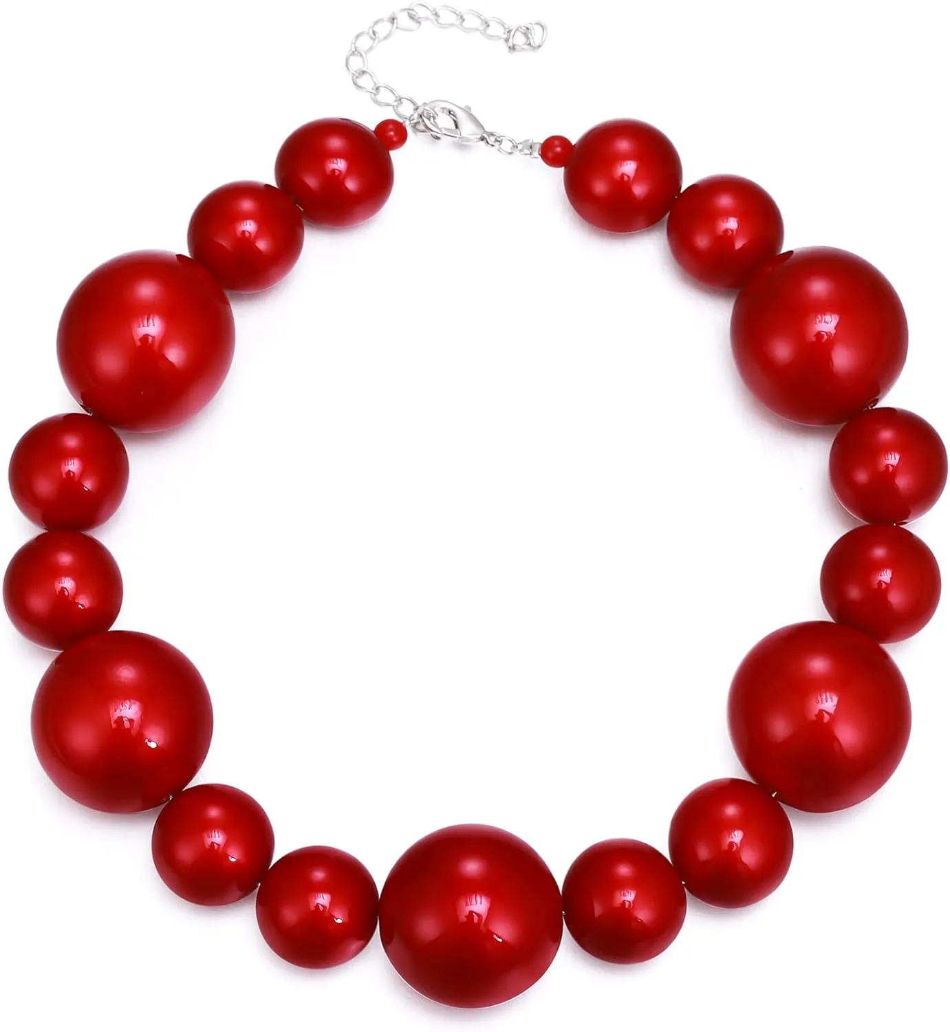 EVER FAITH Faux Pearls Collar Necklaces for Women, Imitation Pearl Beaded Chunky Wedding Statement Choker Necklace Fashion Party Prom Jewelry