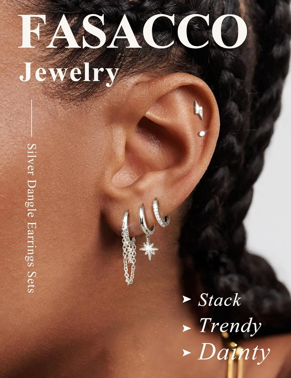 FASACCO 12Pairs Gold Hoop Earrings for Women 14K Gold Plated Cartilage Earring Sets for Multiple Piercing Hypoallergenic Stainless Steel Earrings Dainty Earring Stack Small Hoop Stud Earrings