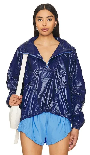 Free People X FP Movement Spring Showers Packable Solid Jacket in Blue
