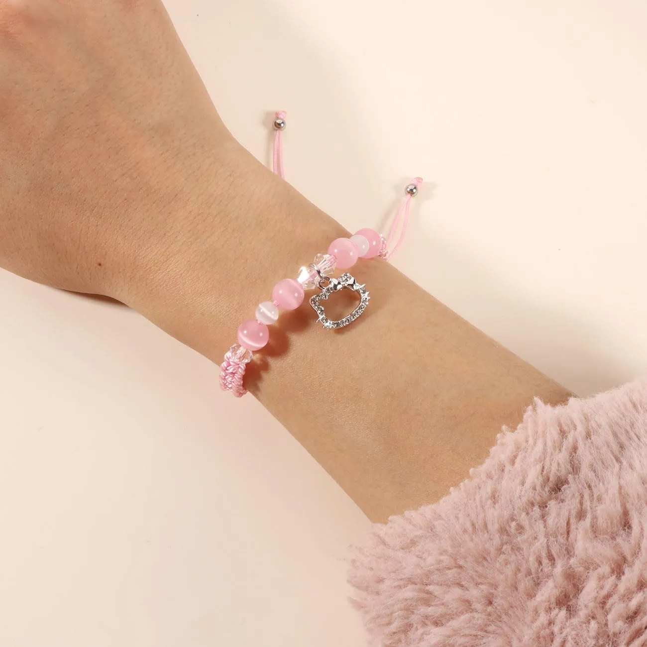 Friendship/Couples Bracelets Set, Birthday Valentine's Day Jewelry Gifts for BF GF Daughter Sister Bestie,Spider Kitty Gwen Matching Bracelet for Couples Best Friend