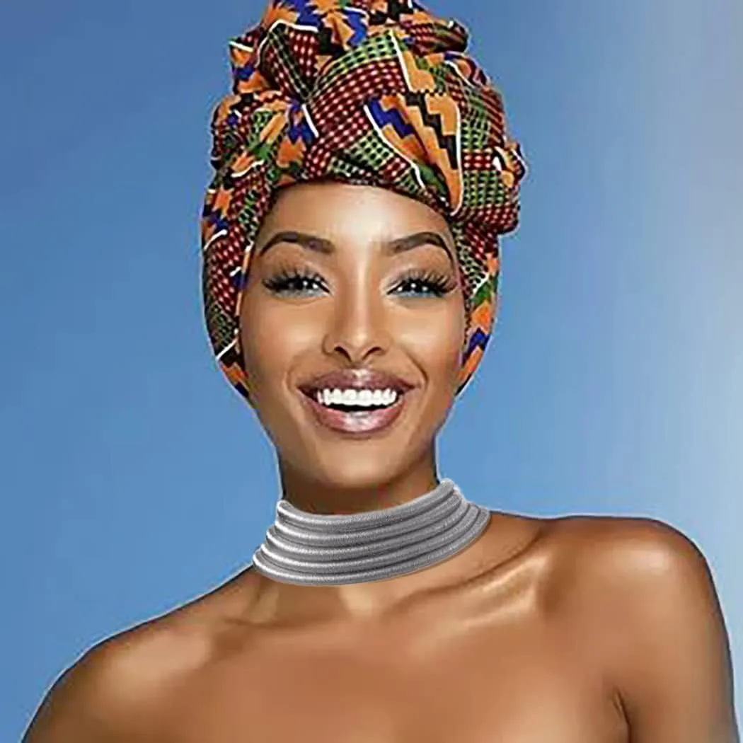 Fstrend Boho Tribal Layered Choker African Necklace Earrings Set