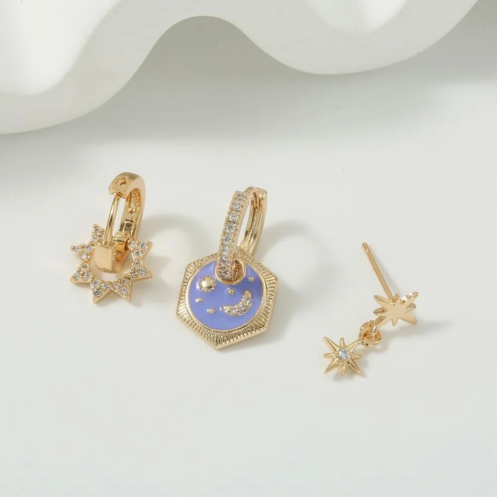 Gold Earrings Set: Stackable Dainty Earrings Studs Trendy Small 14k Gold Plated Hypoallergenic Cartilage Huggie Hoop Earrings for Women Boho Earrings for Gifts