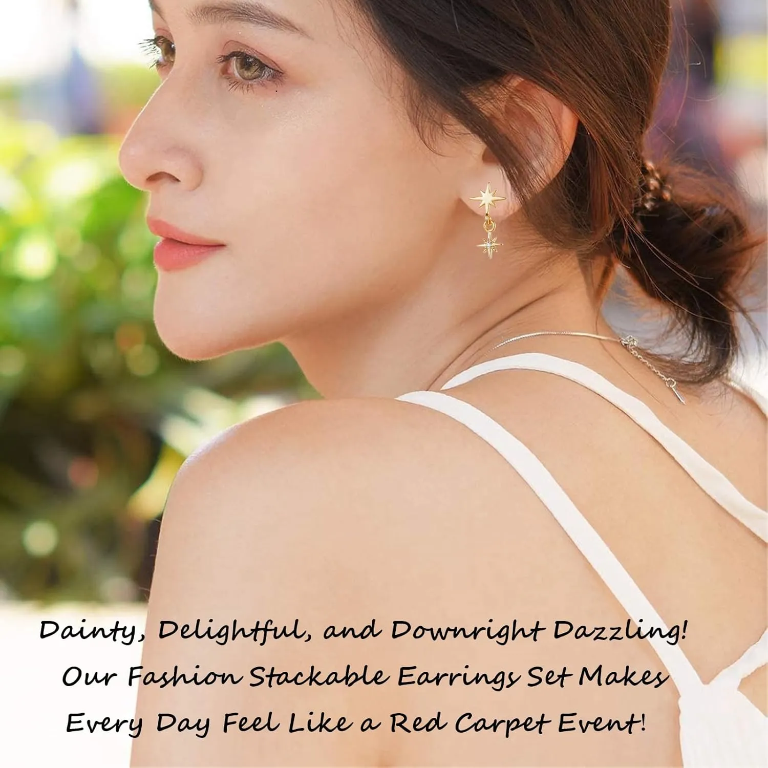 Gold Earrings Set: Stackable Dainty Earrings Studs Trendy Small 14k Gold Plated Hypoallergenic Cartilage Huggie Hoop Earrings for Women Boho Earrings for Gifts