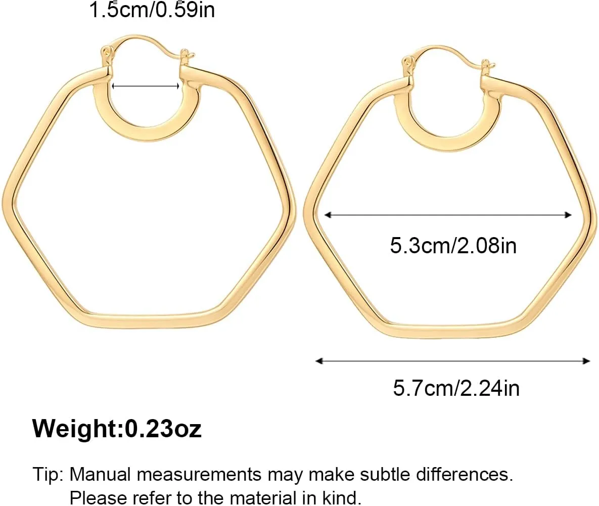 Gold Hoop Earrings for Women 18K Gold Plated Knot Hoop Earrings Statement Lightweight Thick Trendy Small Gold Open Hoops Fashion Jewelry