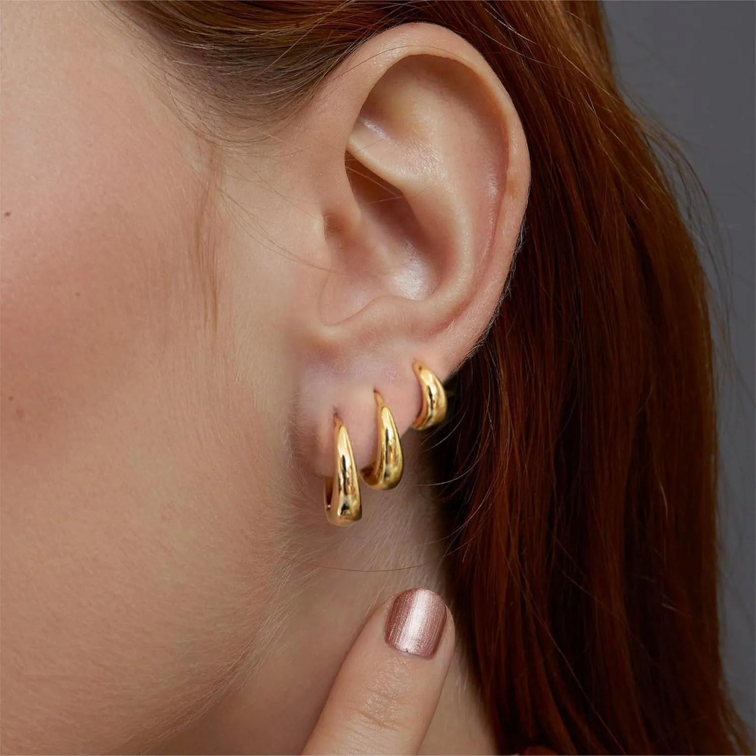 Gold Hoop Earrings for Women, Dainty Stud and Pearl Earring Set, Hypoallergenic Cartilage Earrings for Multiple Piercing, Small Trendy Jewelry