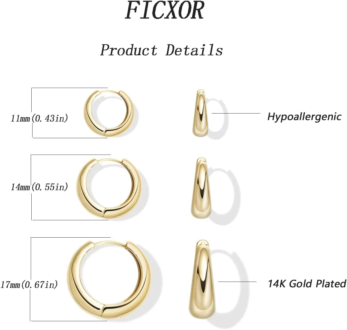 Gold Hoop Earrings for Women, Dainty Stud and Pearl Earring Set, Hypoallergenic Cartilage Earrings for Multiple Piercing, Small Trendy Jewelry