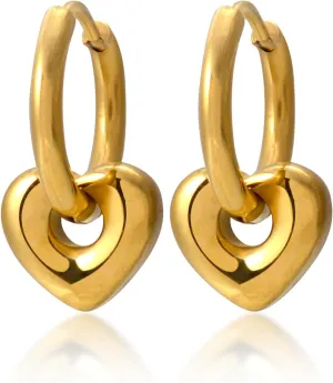 Gold Hoop Earrings for Women Trendy Small Huggie Earrings Heart Hoop Earrings Gold Plated Earrings Jewelry Gifts