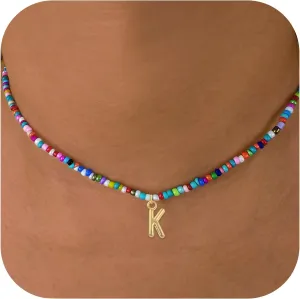 Gold Plated Initial Letter Necklaces for Girls, Name Necklace Personalized for Women, Girls, Teens and Preteen Girl Gifts for Age 3 