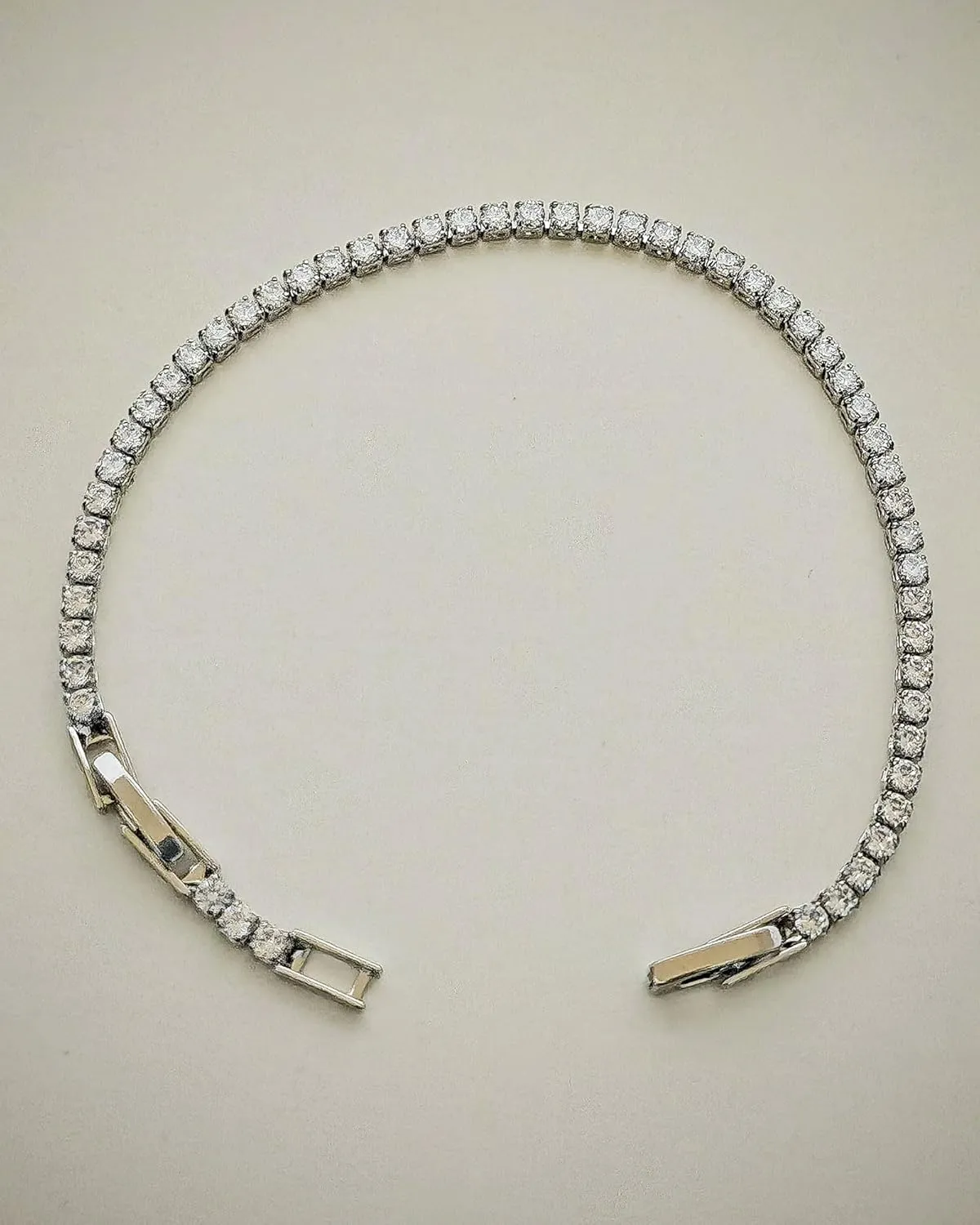 Gold Silver Tennis Bracelets for Women Dainty 14K Gold Plated Stackable Cubic Zirconia Diamond Bracelets for Wedding Bride Jewelry Gift for Mom Women Size 6.5-7.5 Inch