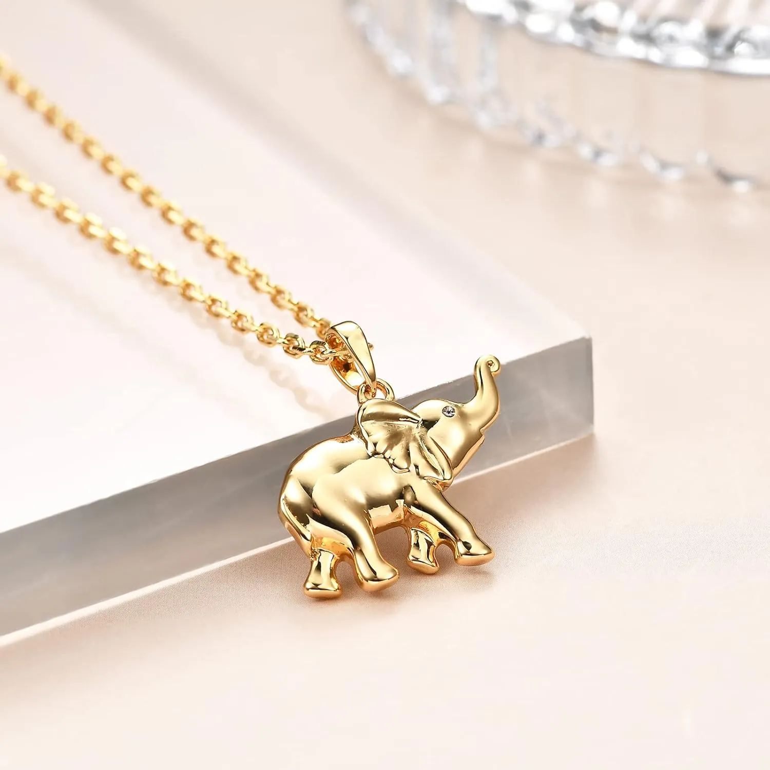 Gold Women Necklaces Gifts,Spirit Elephant Horse Dragon Dinosaur Wolf Animal Layered Choker Necklace Jewelry for Women