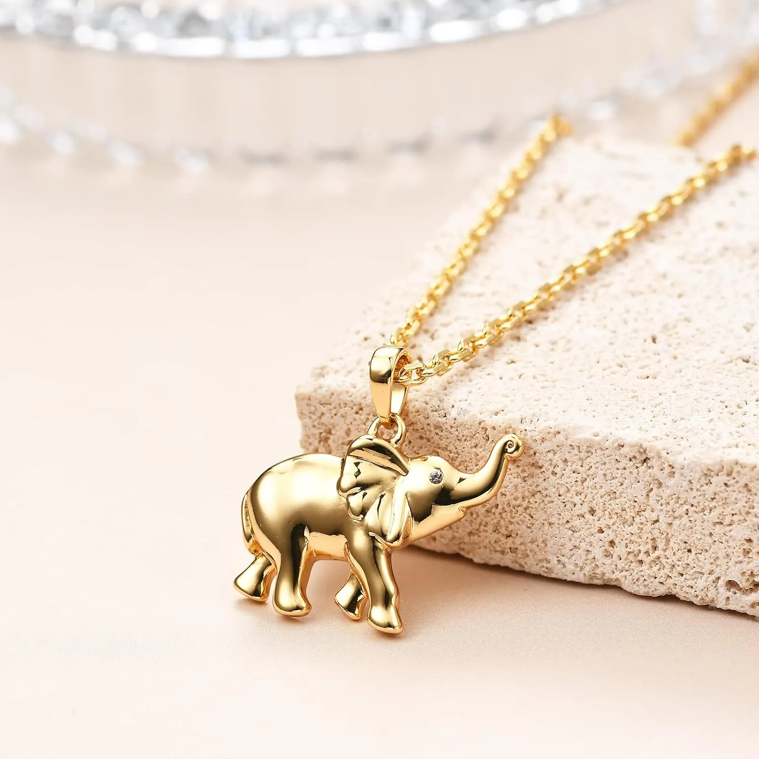 Gold Women Necklaces Gifts,Spirit Elephant Horse Dragon Dinosaur Wolf Animal Layered Choker Necklace Jewelry for Women
