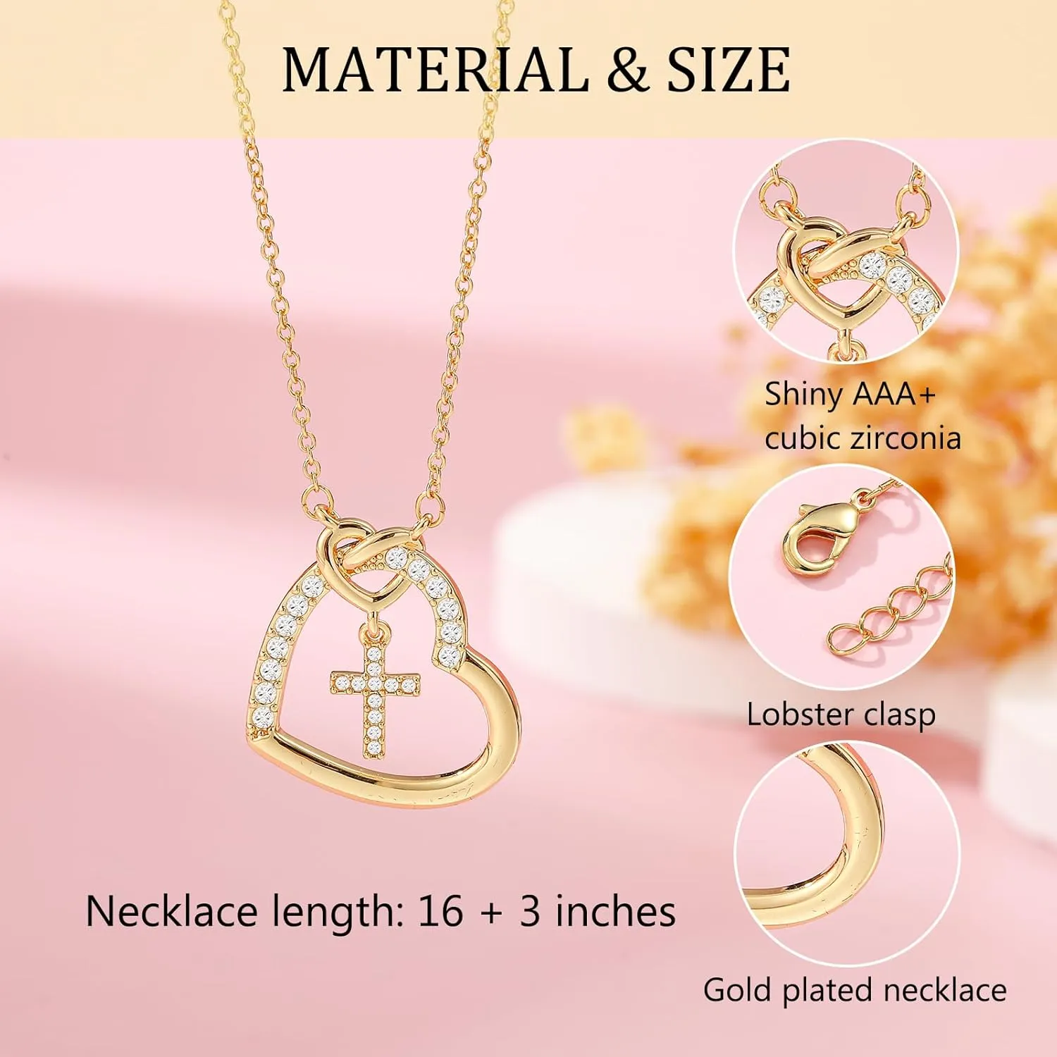 Graduation Gifts for Her, Kindergarten Preschool 5th 8th High School Cross Necklaces for Girls Teens Women Jewelry