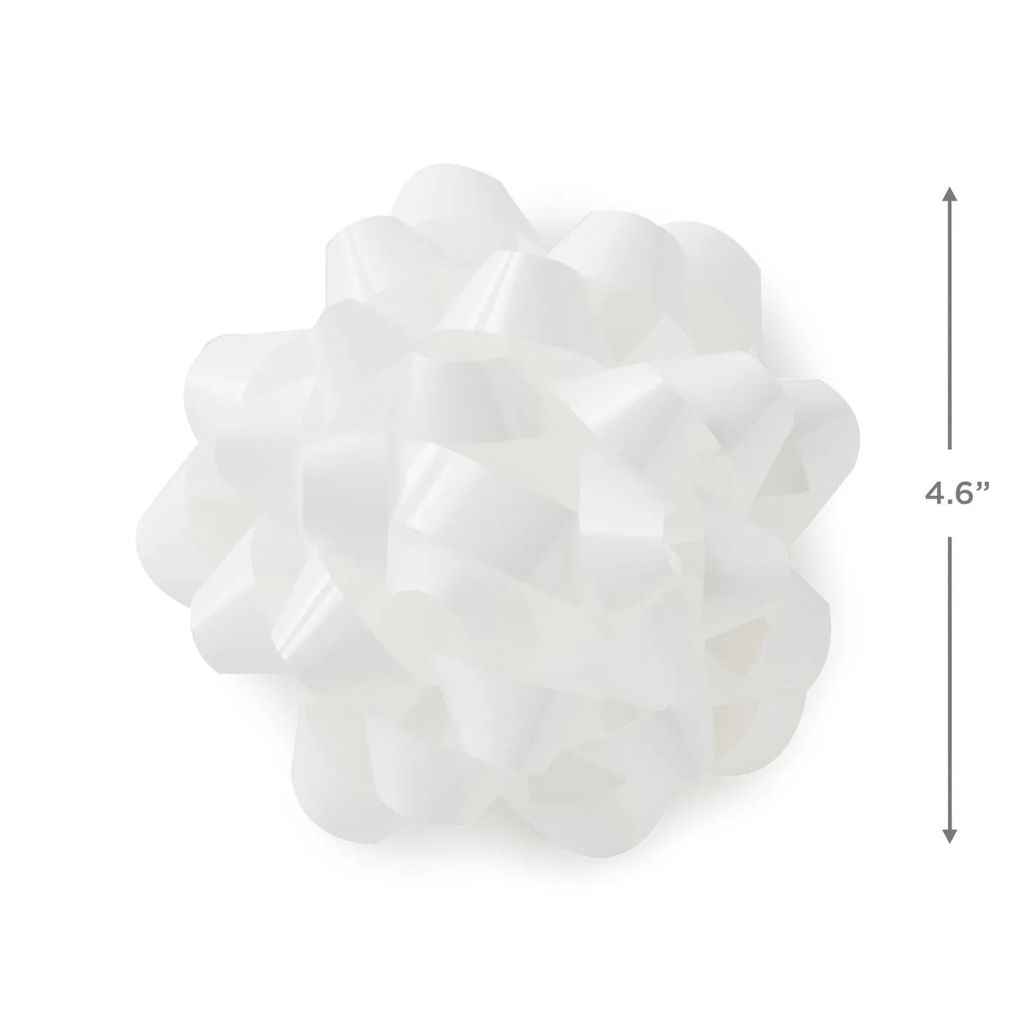 Hallmark White High Gloss Ribbon Confetti Gift Bow, 4 5/8''