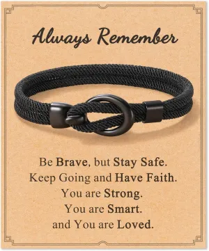 Handmade Inspirational Knot Bracelets for Teens - Perfect Gifts With Quote Card
