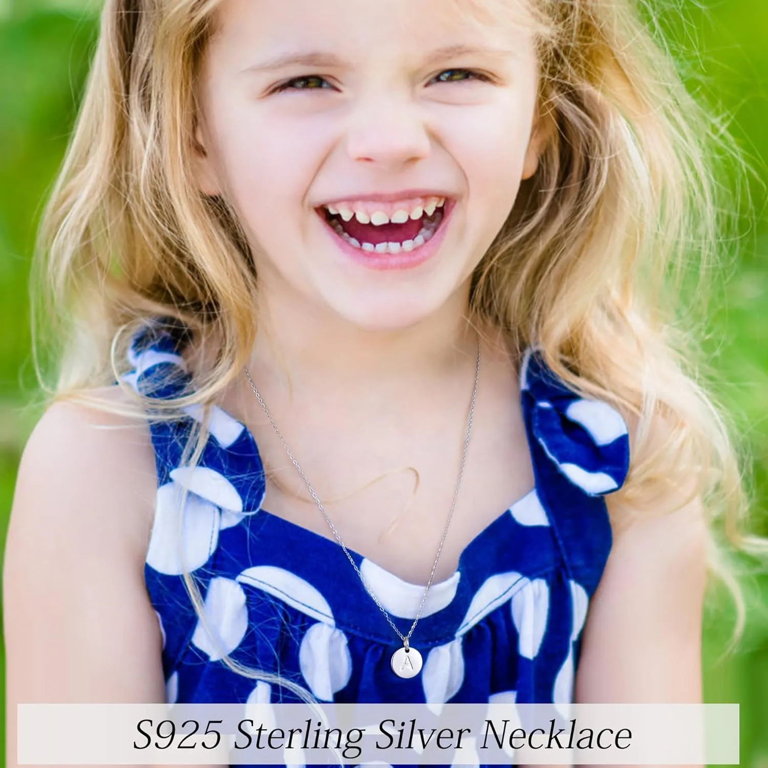 Hidepoo Kindergarten Graduation Gifts - Disc Initial Necklace Gifts for Girls, 14K Gold Filled/Rose Gold/S925 Sterling Silver Disc Initial Necklaces Tiny Initial Necklace Jewelry for Girls Women