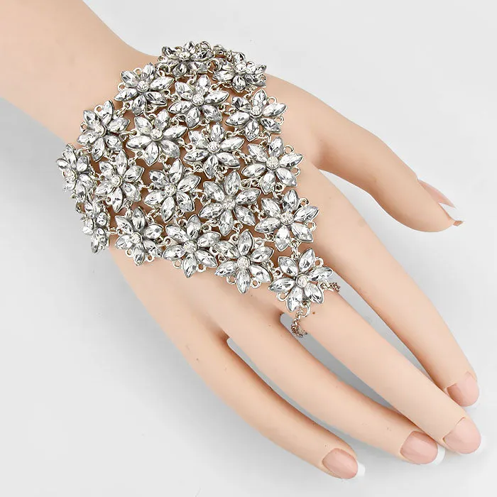 iLLASPARKZ Flower Crystal Cluster Hand Chain