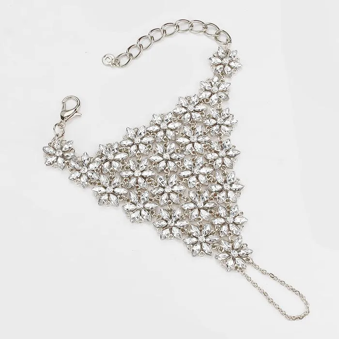 iLLASPARKZ Flower Crystal Cluster Hand Chain
