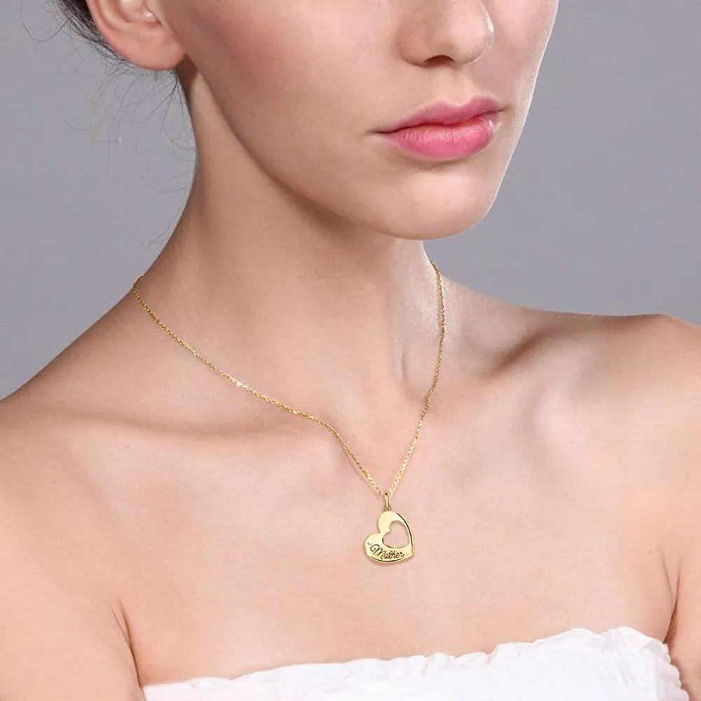 INFUSEU Sterling Silver Mother Daughter Necklaces Small Heart Matching Set for Mothers Day Birthday Gifts, 20" 18" Chain
