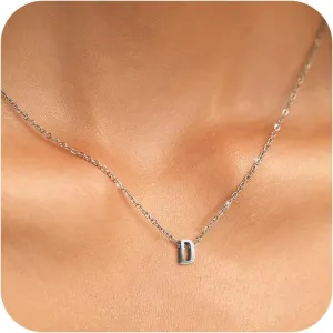 Initial Necklace for Women - Dainty 18K Gold Filled Initial Necklace Tiny A-Z Pendant Choker Necklace Trendy Cute Initial Letter Necklace Gold Jewelry Necklace for Women