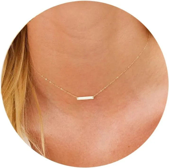 itianxi Dainty Cross Charm Pendant Necklaces,14K Gold Tiny Three Ball Necklace,Simple Fashion Jewelry for Women