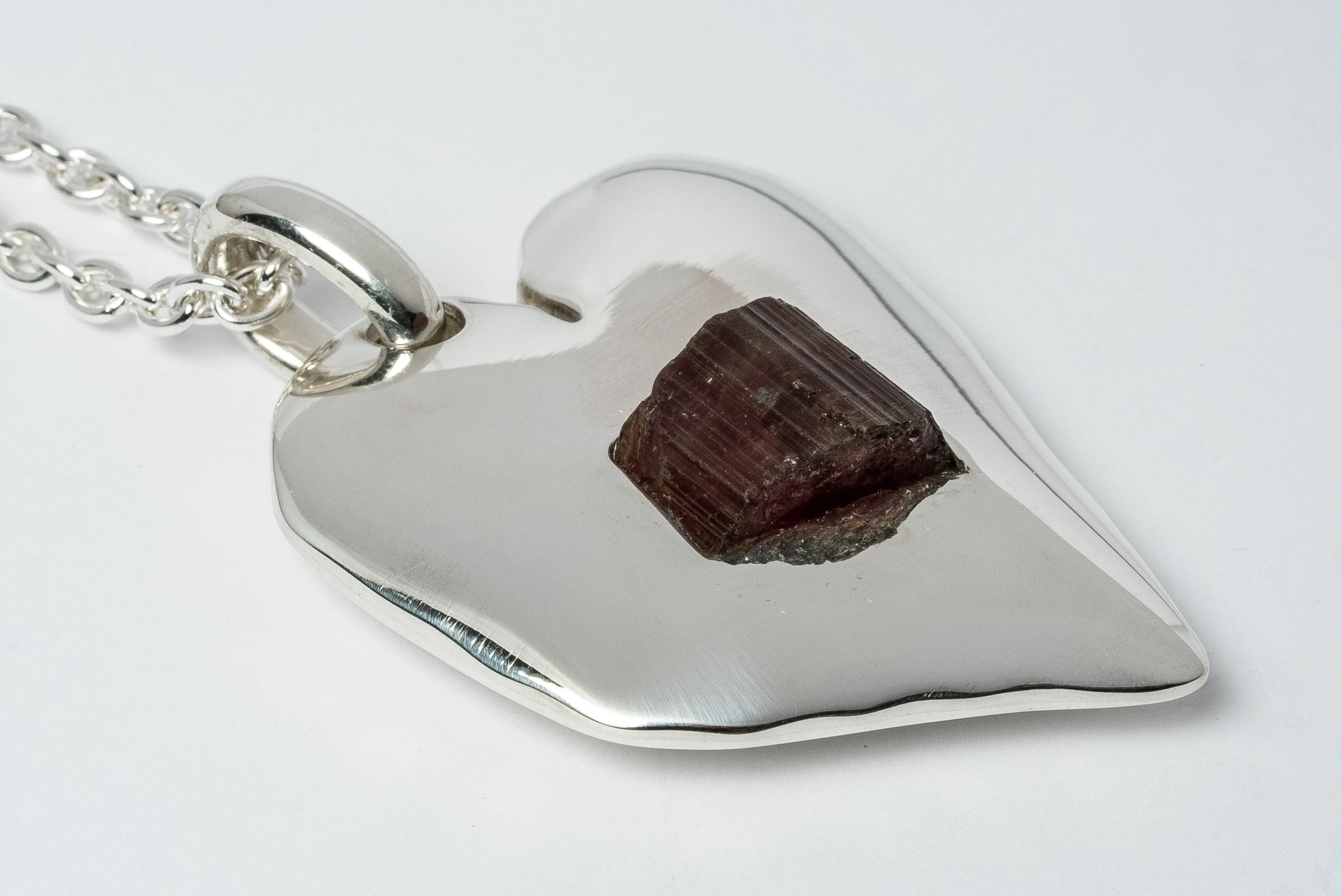 Jazz's Solid Heart Necklace (Little, Rubellite, PA RBL)