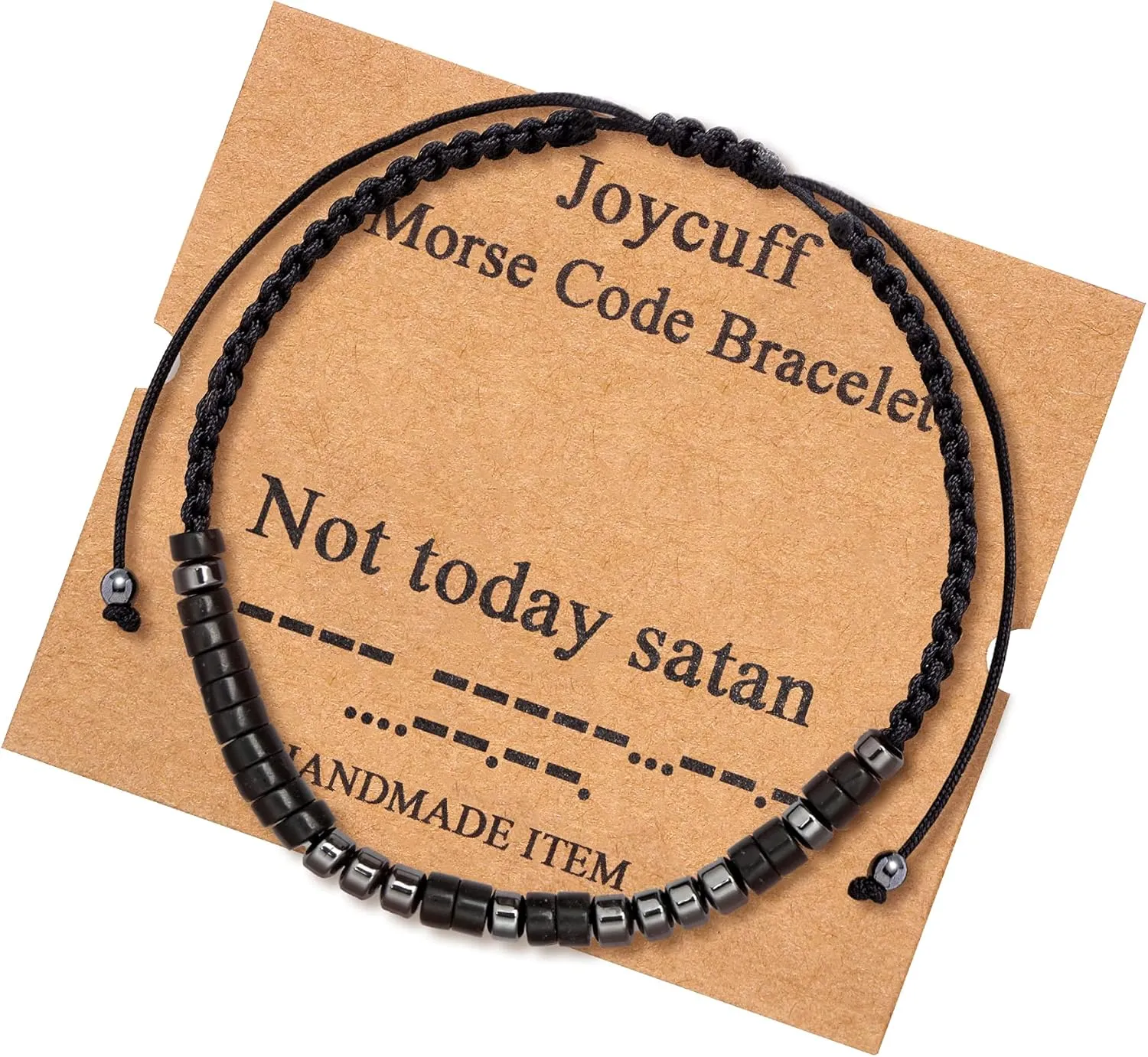 JoycuFF Morse Code Bracelets for Women Men Gifts for Her Him Mom Dad Daughter Sister Best Friend Funny Inspirational Bracelets for Women Jewelry Adjustable Silk Beaded Wrap Bracelet