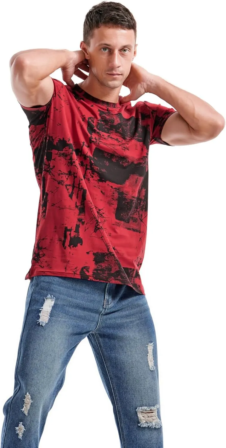 KLIEGOU Mens Hipster Hiphop Tees - Fashion Print T-Shirts
