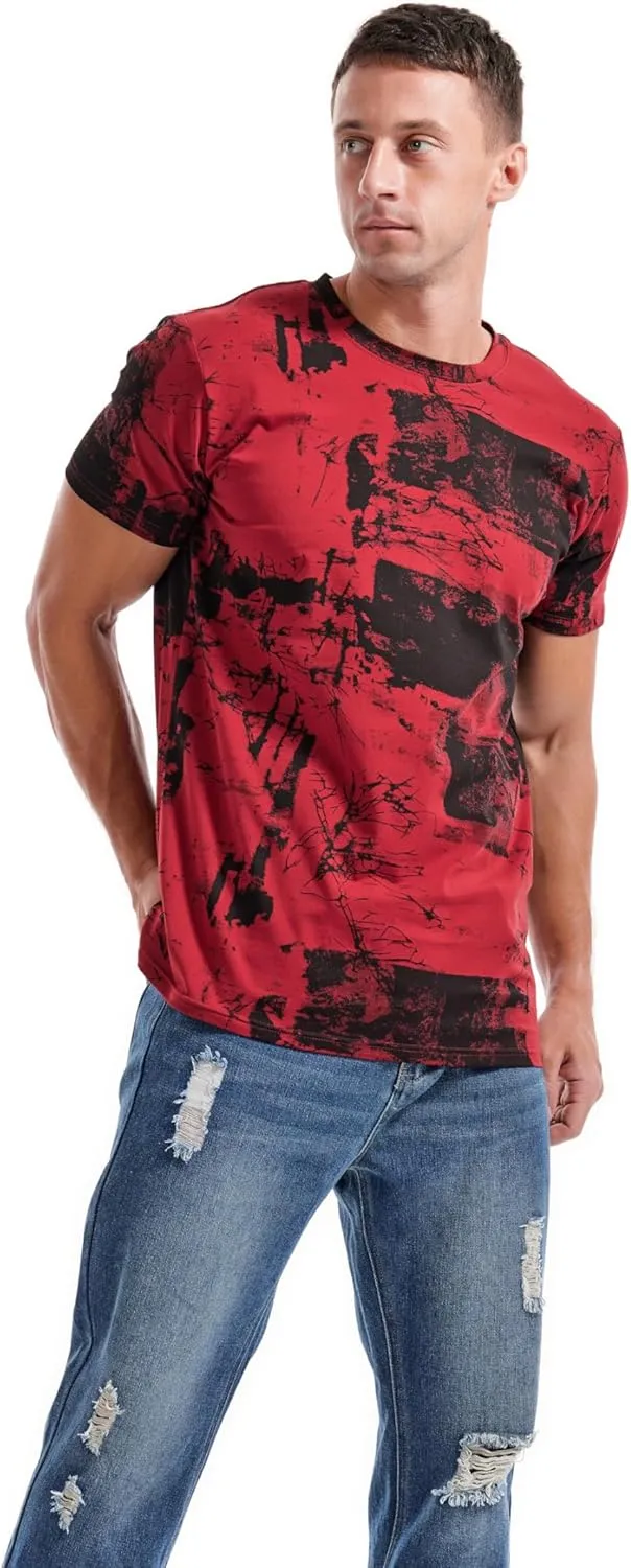 KLIEGOU Mens Hipster Hiphop Tees - Fashion Print T-Shirts