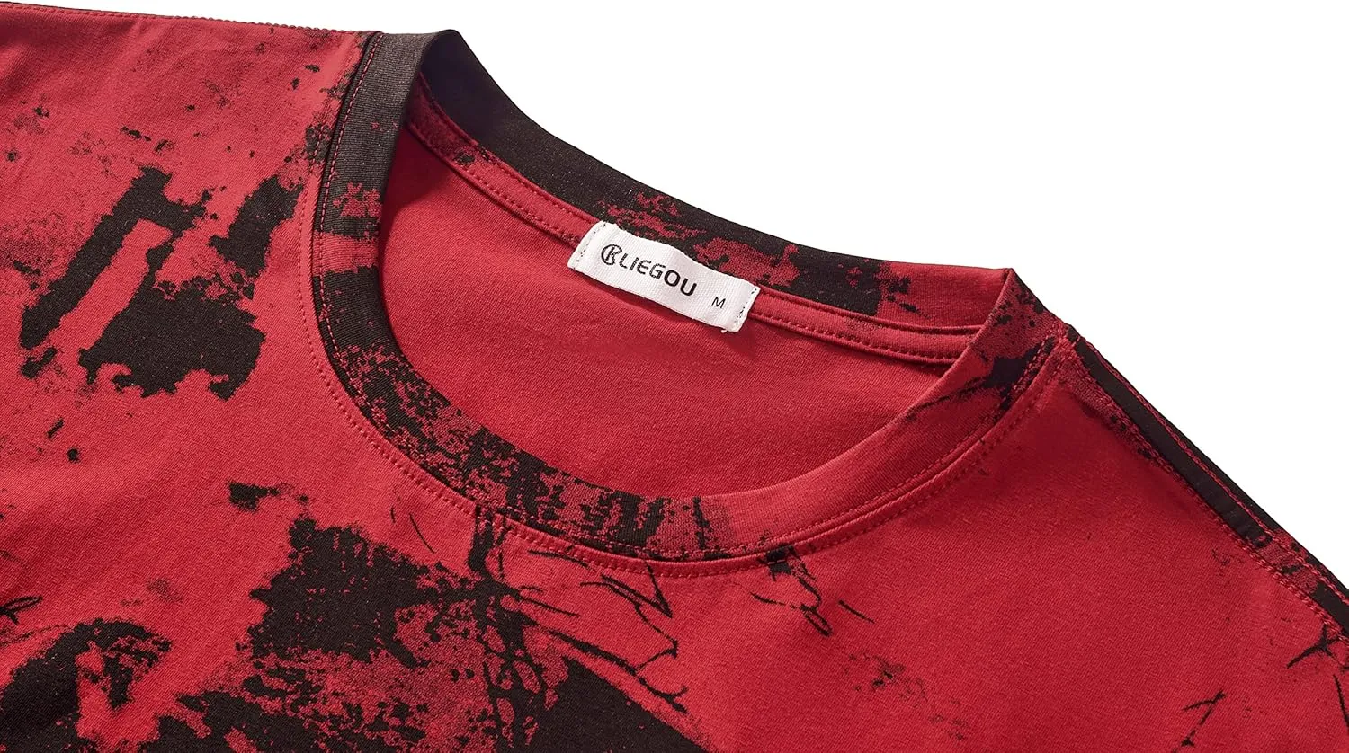 KLIEGOU Mens Hipster Hiphop Tees - Fashion Print T-Shirts