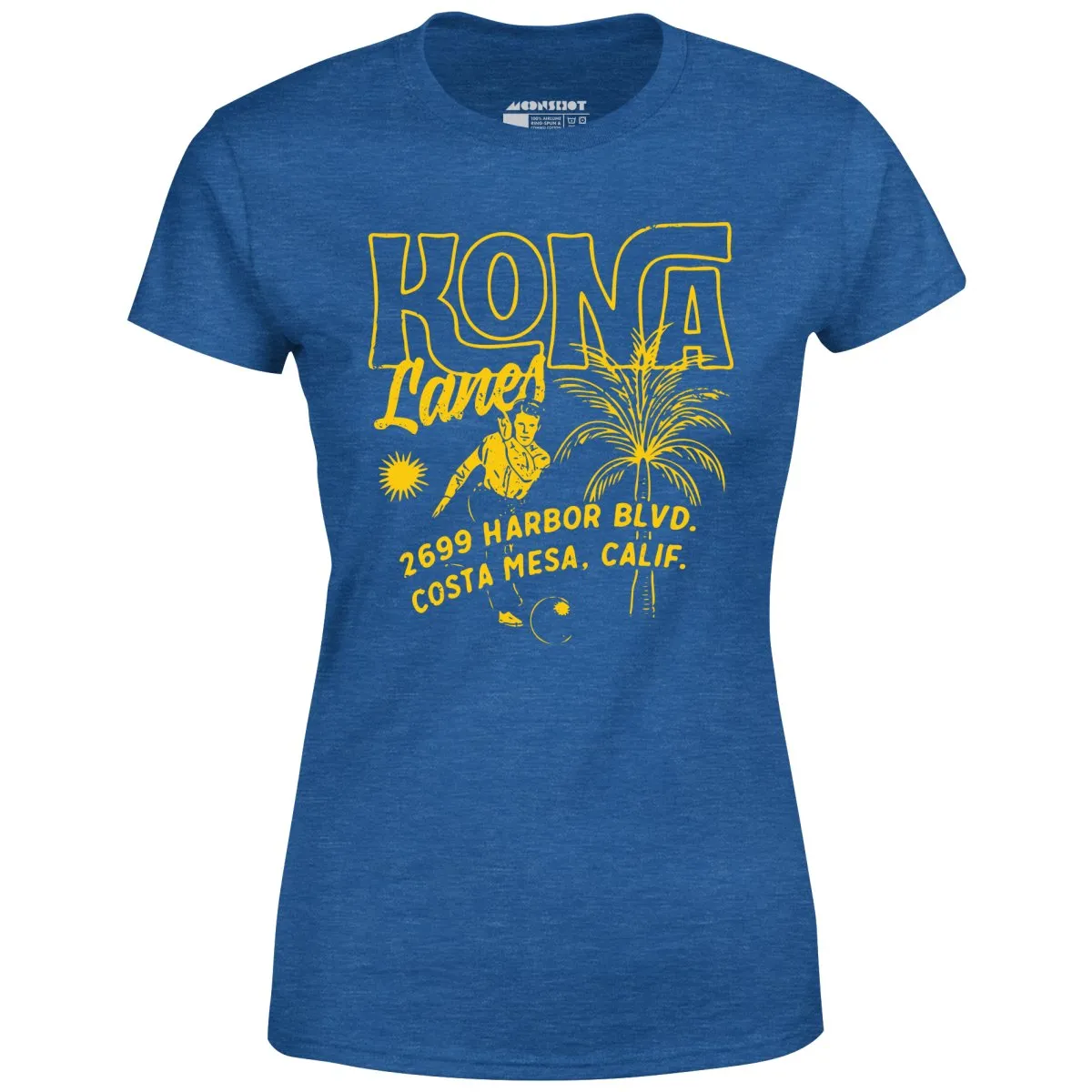 Kona Lanes v3 - Costa Mesa, CA - Vintage Bowling Alley - Women's T-Shirt