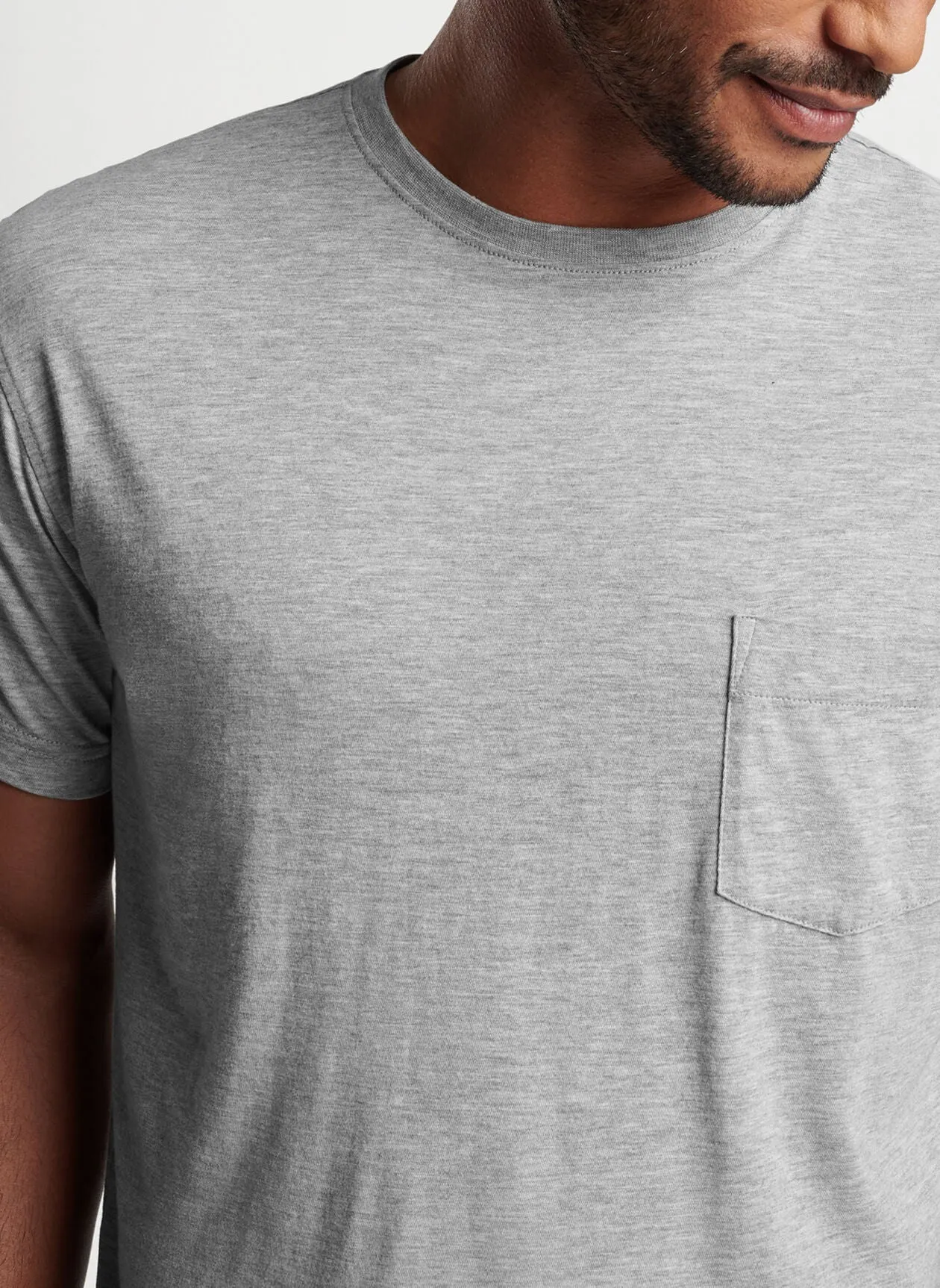 Lava Wash Pocket Tee in Coastal Grey by Peter Millar