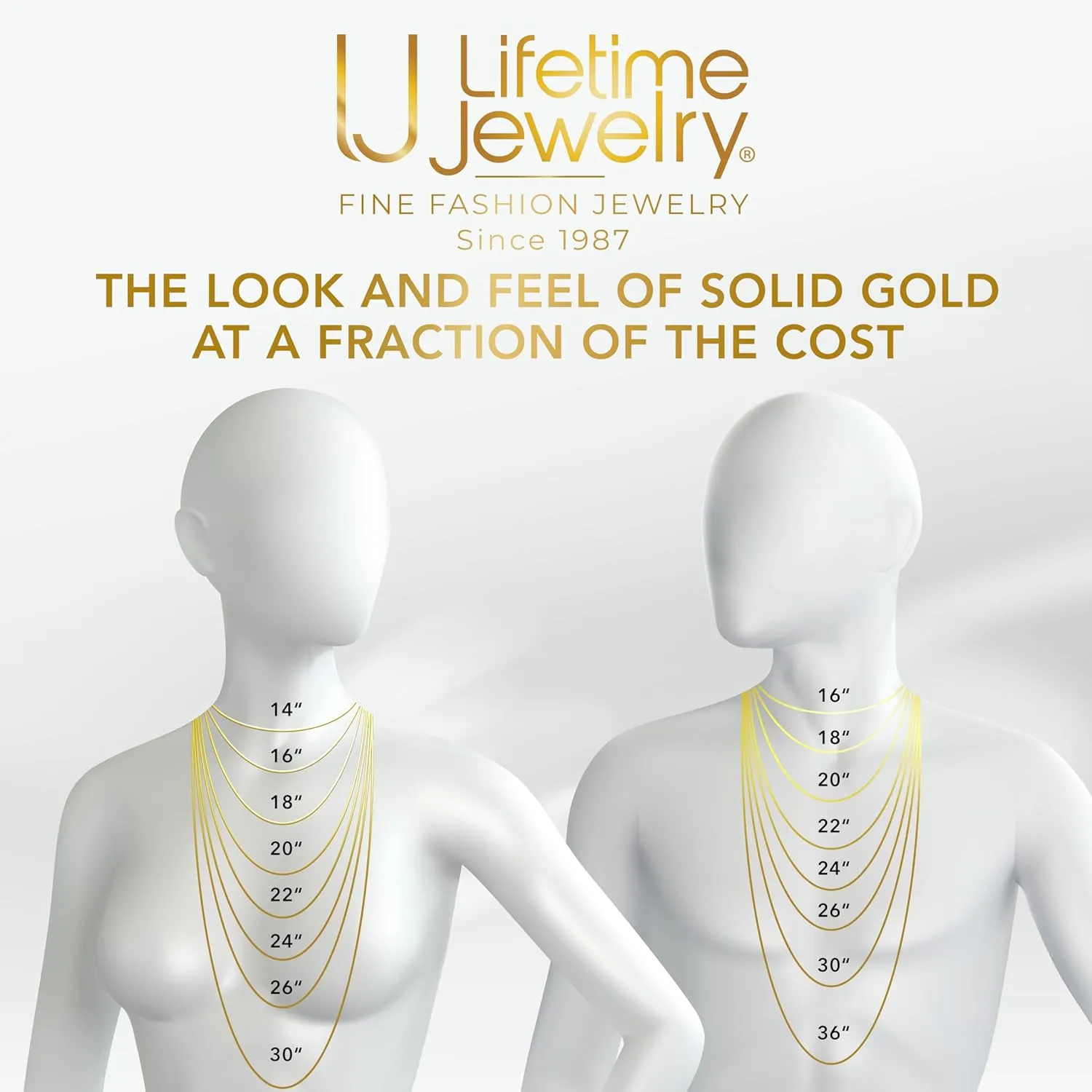 LIFETIME JEWELRY 3mm Scroll Chain Necklace for Women and Men 24k Real Gold Plated