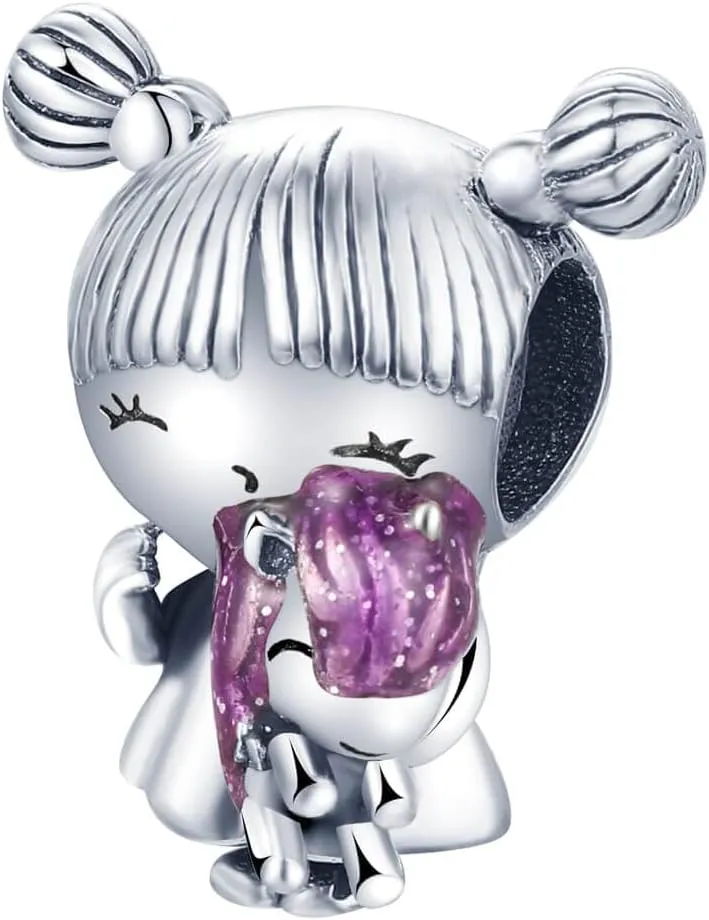 Little Girl Charm 925 Sterling Silver Charms fits Bracelets Necklaces Valentine's Day Gift Birthday Gift Jewelry for Women Girls