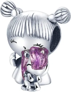 Little Girl Charm 925 Sterling Silver Charms fits Bracelets Necklaces Valentine's Day Gift Birthday Gift Jewelry for Women Girls