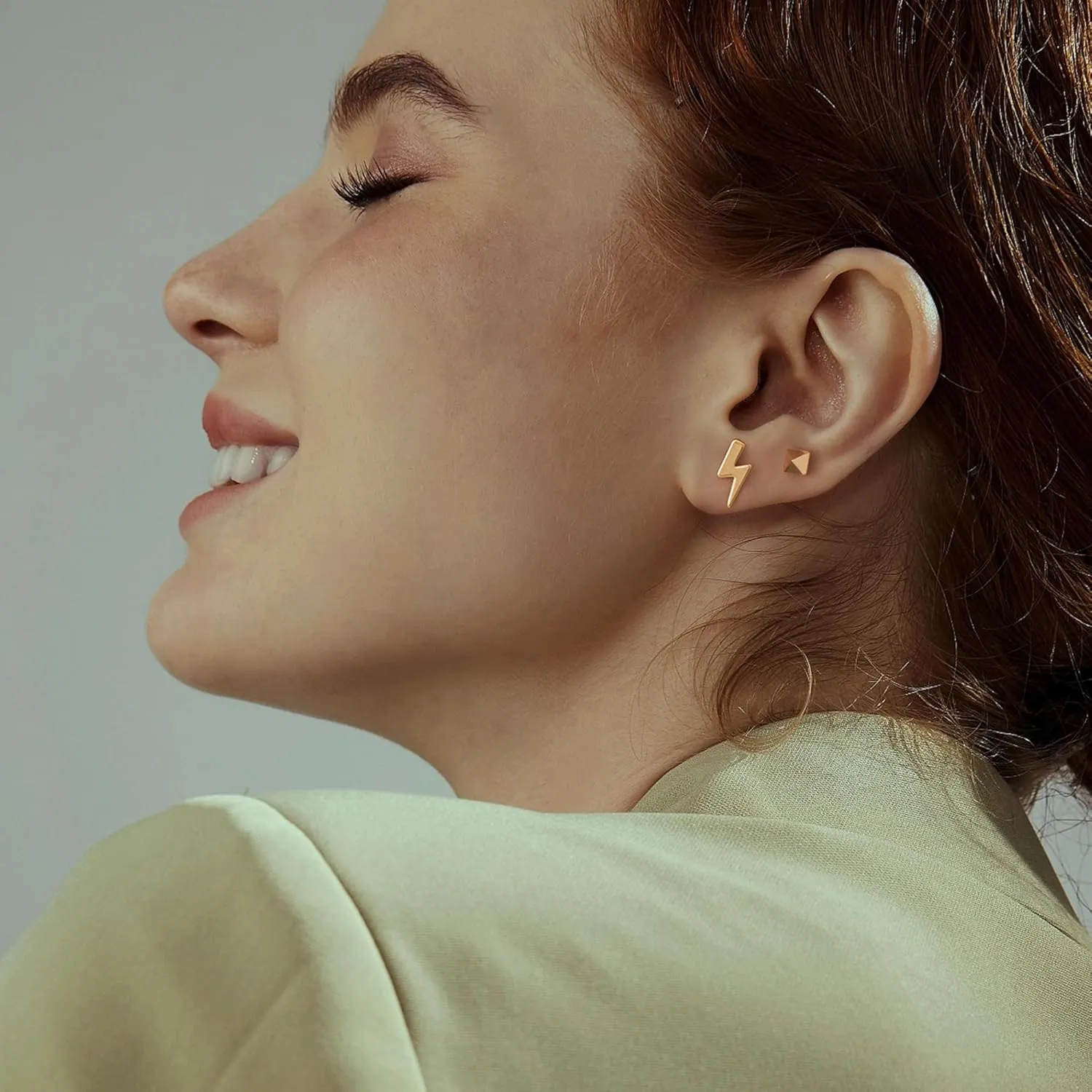 LOYATA Earring Stud Sets for Women 14K Gold Plated 925 Sterling Sliver Post Small Stud Earrings for Women Hypoallergenic Gold Trendy Jewelry for Women