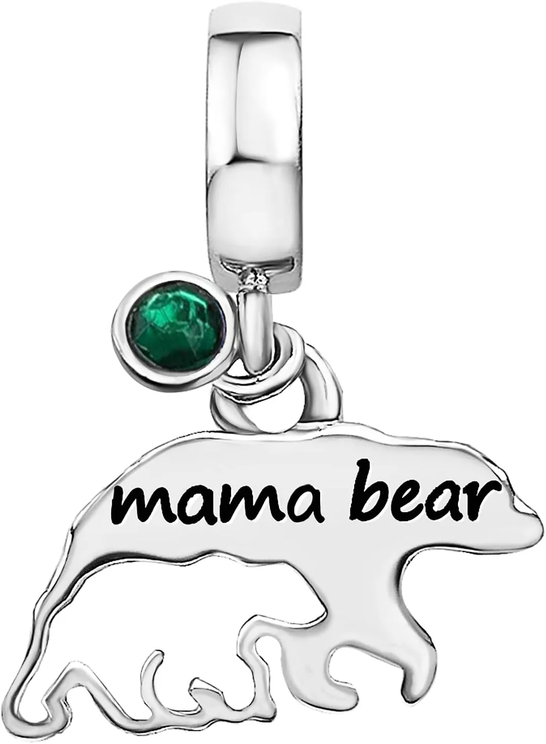 Mama Bear Mom Mother Son Daughter Love Birthday Birthstone Jan-Dec Womens Beads Charms for Bracelets Christmas Halloween Jewelry