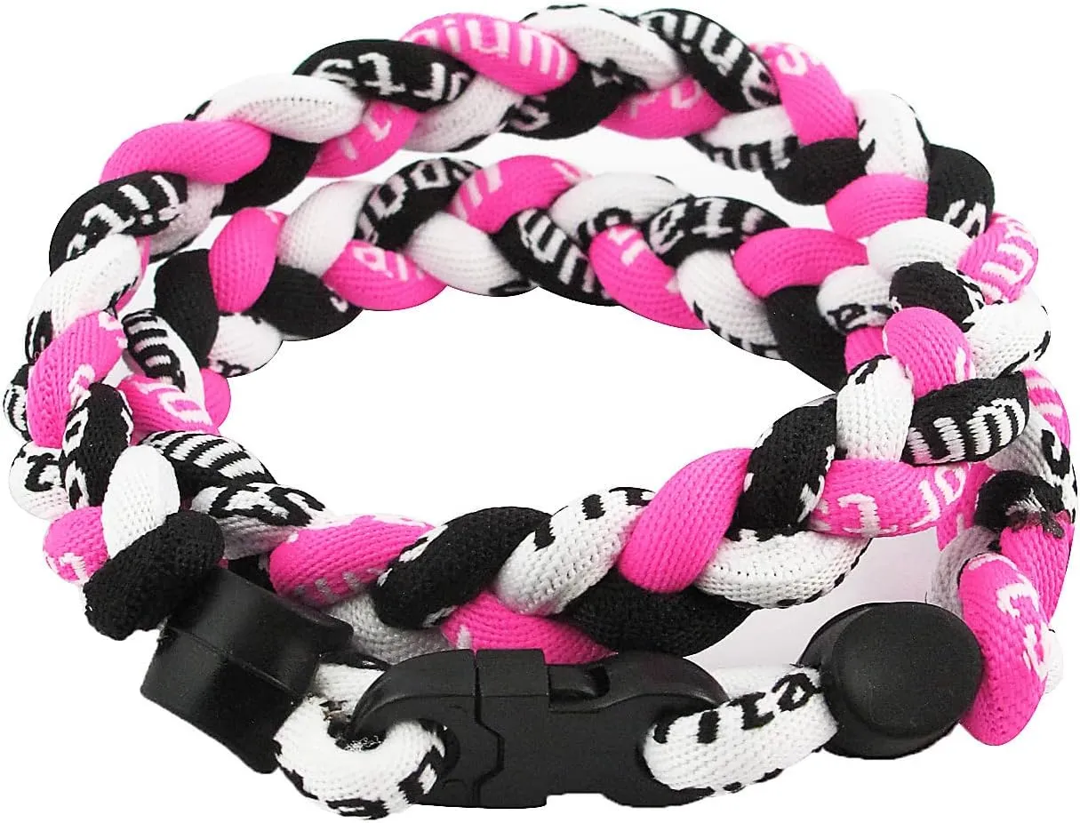 MapofBeauty Sport Style Three Colors Fashion Three Braided Rope Tornado Necklace