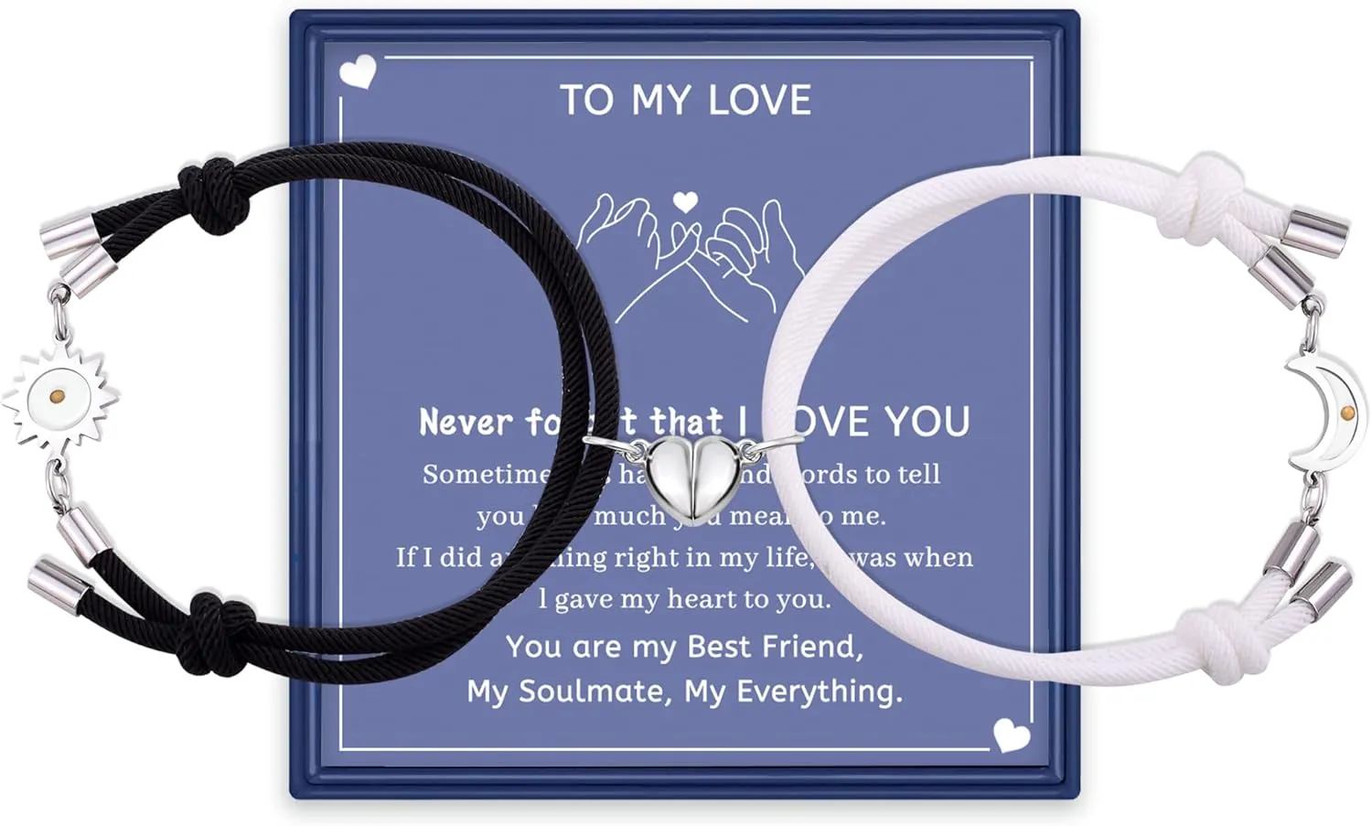 Matching Sun and Moon Bracelet the Seed of Friendship and Love Mutual Attraction Relationship Bracelets for Girlfriend Boyfriend Wife Friends Long Distance Relationship Gift for Her Him