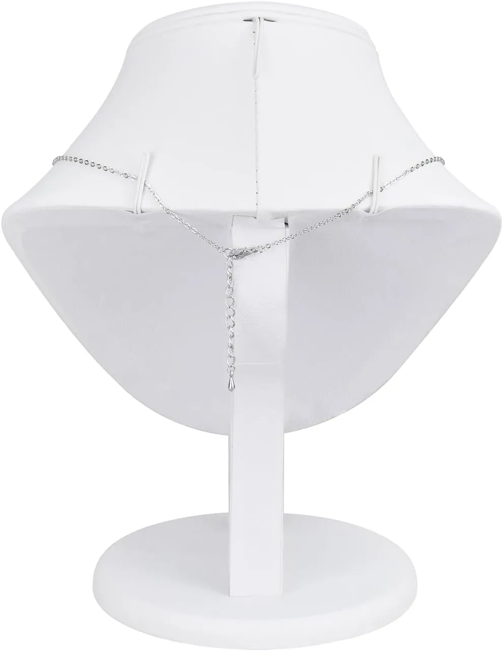 MOOCA 3 Pcs Set White Leatherette Combination Display Jewelry Stand Bust for Necklaces, Earrings, Rings, Jewelry Display For Vendors