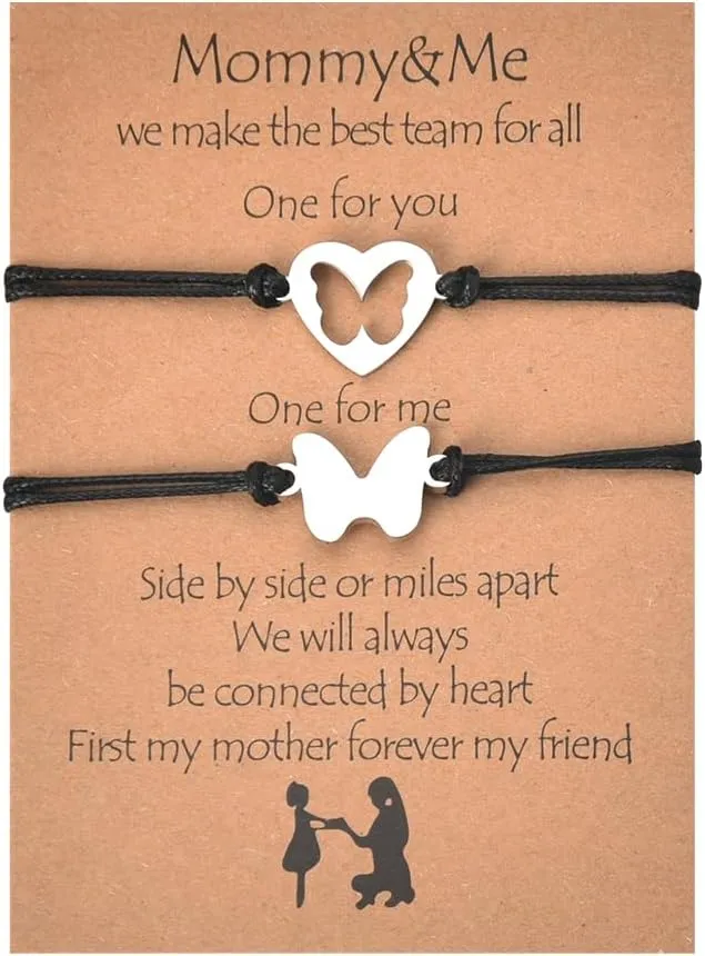 Mother Dad Mommy Matching Bracelets Gifts for Women Mom Dad Fathers Mothers Day Gifts for Father Mom Birthday Christmas Gifts