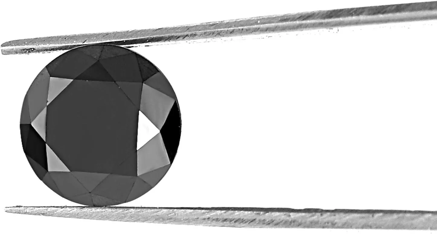 Natural Loose Black Diamond, Loose Diamond Lot, April Birthstone Round Faceted Black Diamond For Making Jewelry, Diamond Stones, Diamond Cut Stone
