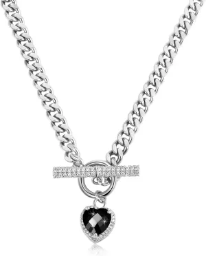 Necklace for Women -2022 new all-Match Fashion Simple Niche Design Love Heart Pendant Zircon Necklaces Copper Platinum Gold Plated- Birthday Gifts for Jewelry for Wife Girlfriend Women